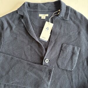 BRAX Blue Planet Men's EU 50 US Medium‎ Navy Cotton Knit Cardigan Style Jasper